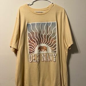 Old Navy Beige Graphic Tee for Men